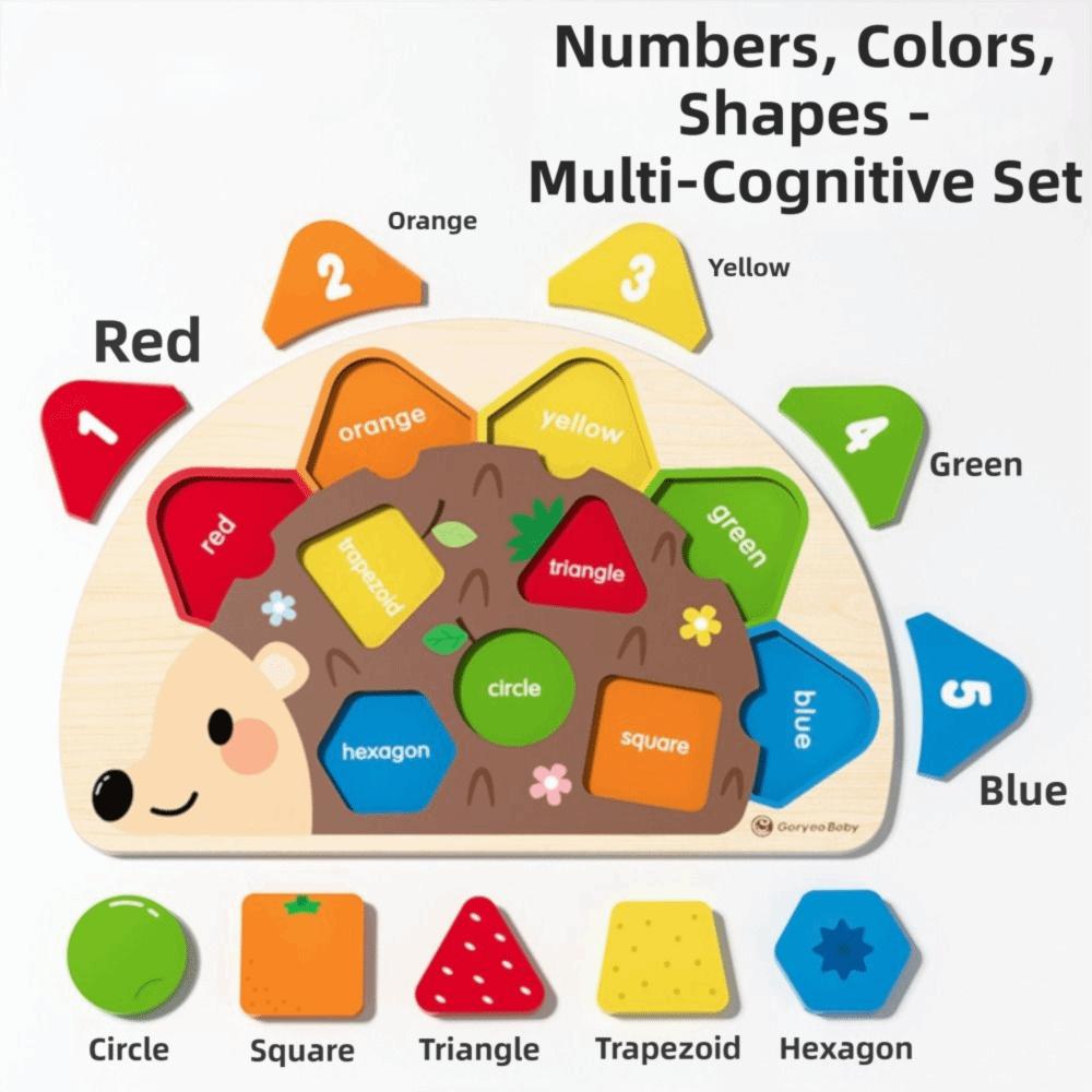 Cartoon Shape Montessori Puzzle Toy Colorful Design Tangram Jigsaw Game Wooden Puzzle Home Use