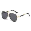 Luxury Pilot Aviator Sunglasses Gold Metal Frame Trends Gradient Lens Cool Retro Shades UV High Fashion Eyewear for Men Women