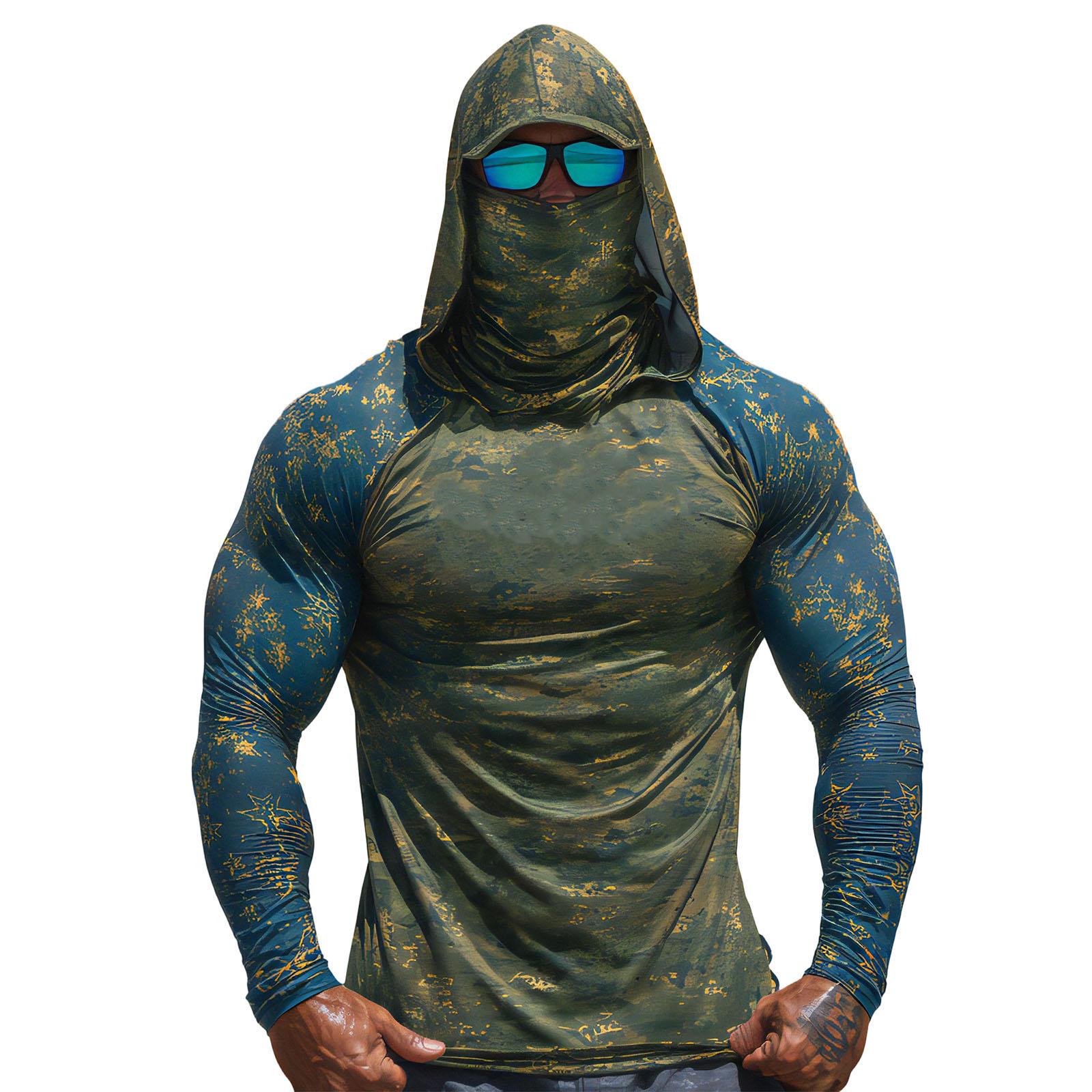 

Men s Casual Drop-Shoulder Hooded Long-Sleeve Shirt L