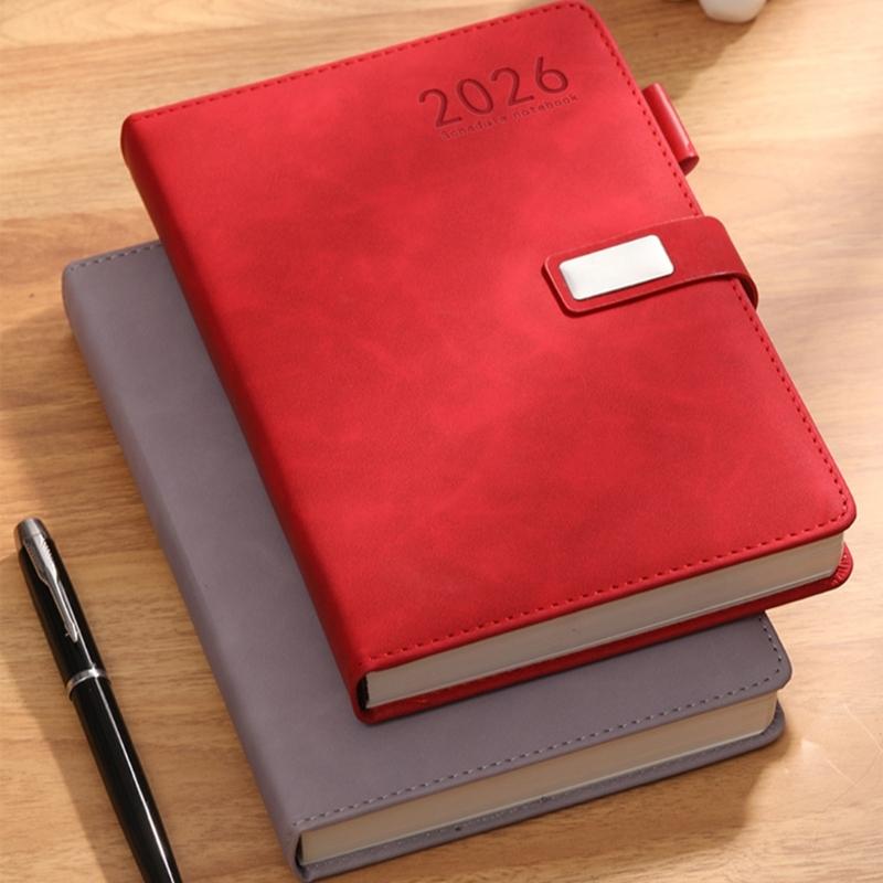 Agenda 2026 con 400 Pagine Datate Chiusura con Bottone Magnetico Rivestimento in PU Quaderno Journal Accademico per la Pianificazione Giornaliera