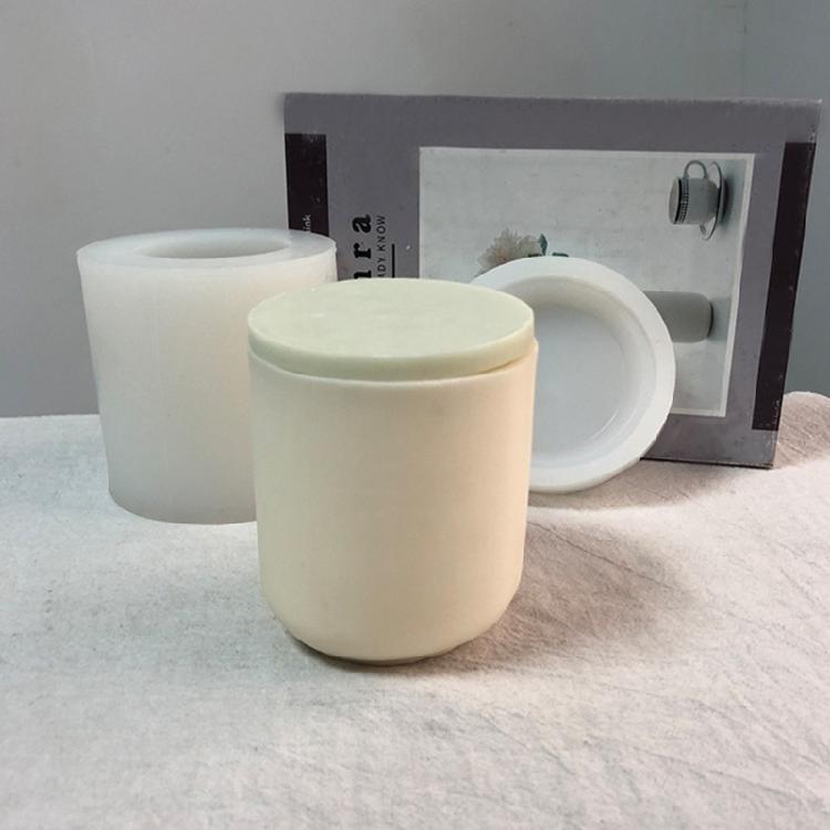 Cylinder Silicone Crafts Mould, 3D Geometric Candle Mold Candle Decorations Tool