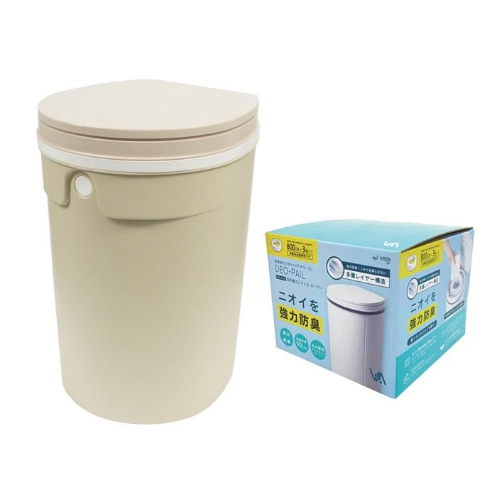 [Deo Pail] Mini Diaper Pail 12L + 3 Refill Cassettes - Mocha