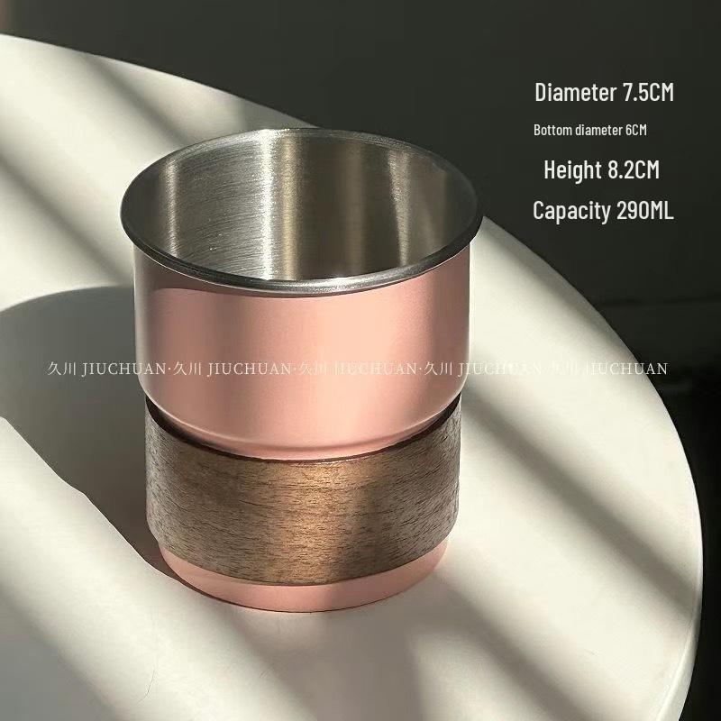 Taza de Viaje Simple para Barbacoa al Aire Libre, Camping - Taza de Café de Acero Inoxidable 304