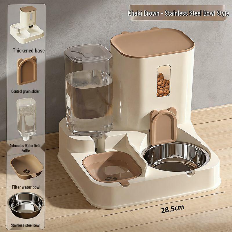 Pet Automatic Feeder: All-in-One Food and Water Bowl for Cats & Dogs