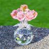 Colourful Rose Bouquet - For Anniversary, Mother's Day, Valentine's Day Crystal Rose Bouquet - Eternal Rose Decorative Gift