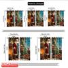 2pcs 2D Flat Printing Merry Christmas Curtains Christmas Joy Machine Washable Fabric Without Electricity Spring Party & Holiday