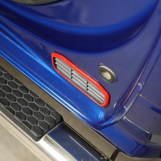 For 2010-2024 Dodge RAM 1500 ABS Red Rear Door Air Exhaust Vent Cover Trim Frame