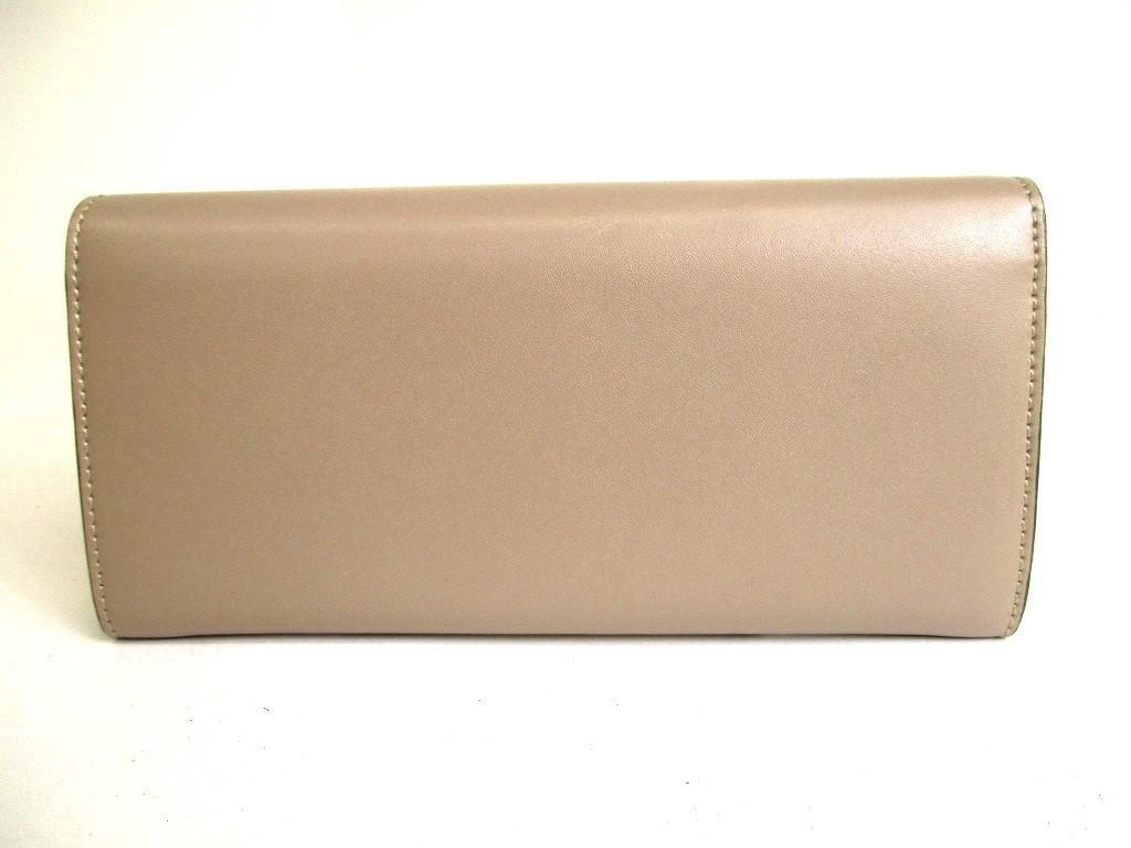 Authentic FENDI By The Way Tortora Leather Bifold Long Wallet Flap Wallet #a051  Open Box