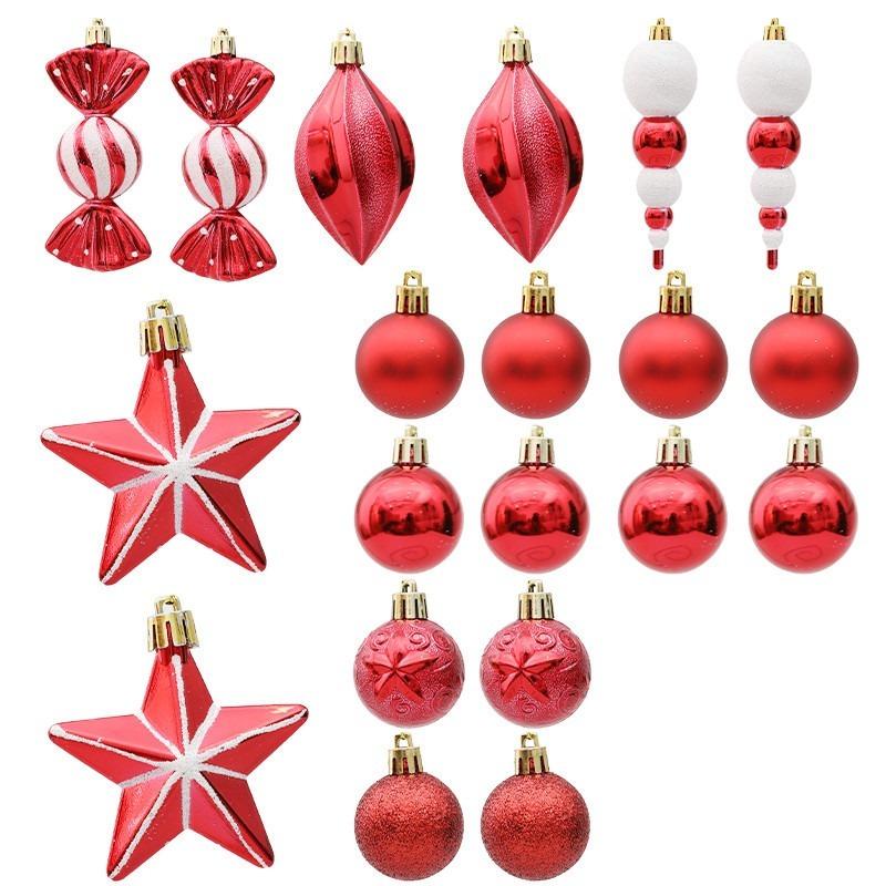 20/29 szt. Wiszące na choinkę Ozdoba świąteczna kula do dekoracji domu pokoju Nowy Rok Navidad Wisiorek Kula Prezent Akcesoria DIY