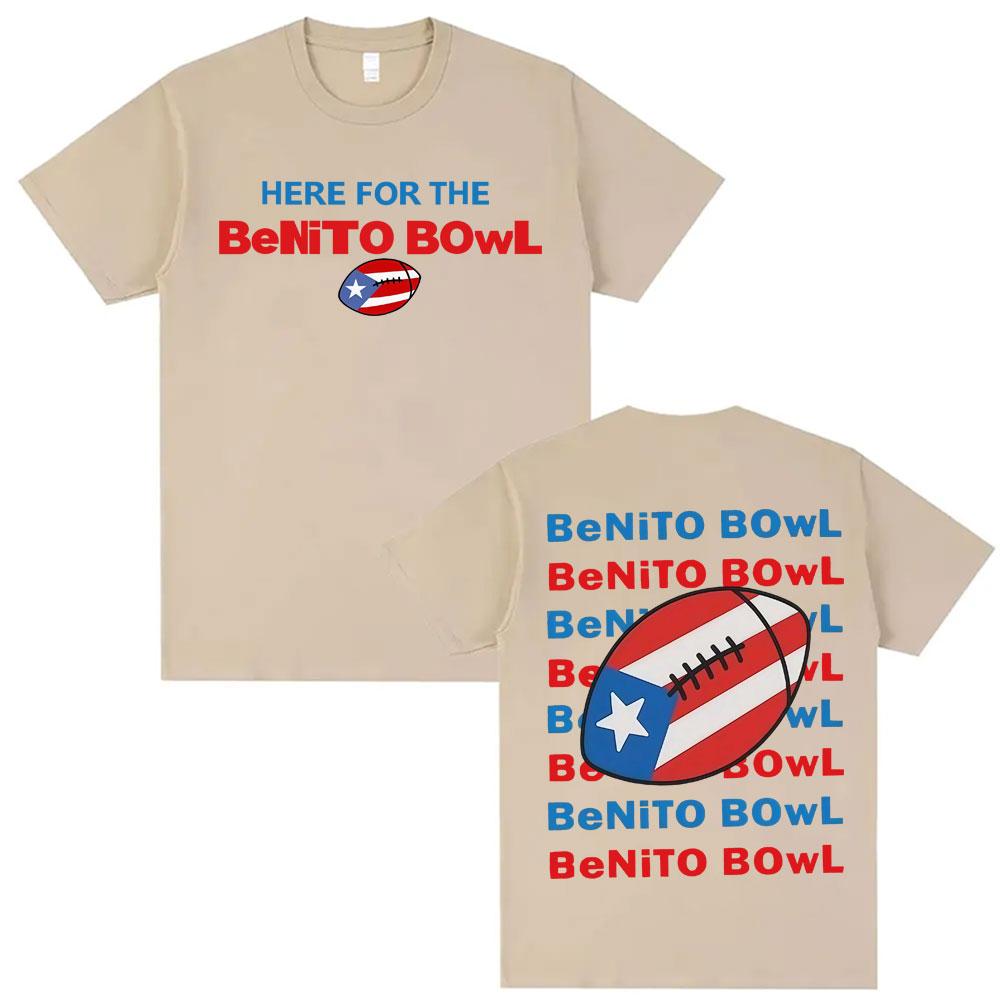 Benito Bowl T-shirt, Bad Rabbit Super Bowl 2026 Tour T-shirt, Men's and Women's Fashionable Hip-hop Harajuku Streetwear