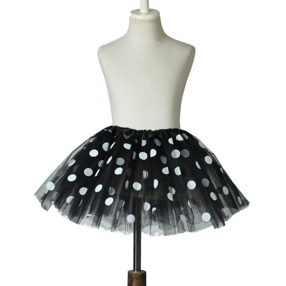 Polka Dot Print Tulle Dance Pettiskirt Layered Princess Skirt Ballet Dancewear Tutu Skirts  Adult