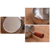 Stainless Steel Pouring Cups With Wooden Handle Stackable Dip Saucers For Heating Butter And Preparing Coffee