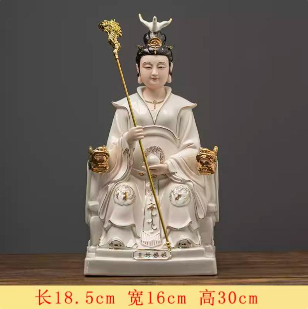 

1шт керамическая нефритовая статуя императора и королевы-матери для домашнего зала Будды с предложением фэн-шуйского орнамента
