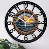 25cm Rustic Iron Round Wall Clock for Rustic Interior Decor