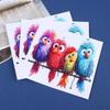 3Pcs Funny Bird Creative Glass Window Decorative Stickers For Windows Glass Wall Mirror Festival Home Decoration