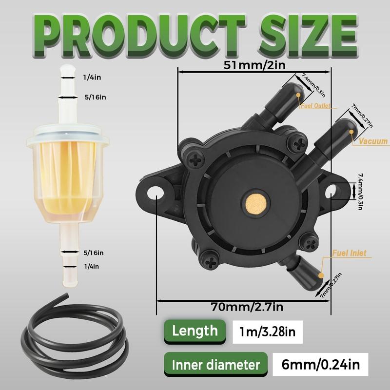 808656 691034 Fuel Pump with Filter for Briggs and Stratton 692313 491922 Kohler 24 393 04-S 16-S for Honda Kawasaki Yamaha