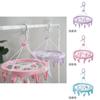 Durable Plastic Circular Hanging Drying Rack With 20 Clips For Socks Underwear Dorm Use