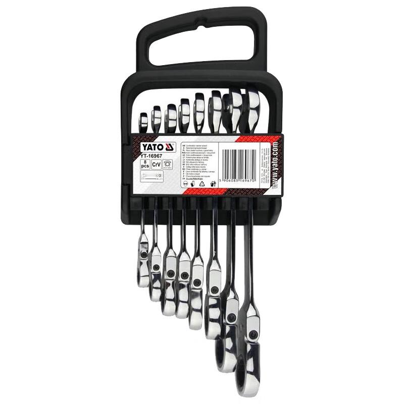 YATO 8-Piece Flexible Head Ratchet Wrench Set