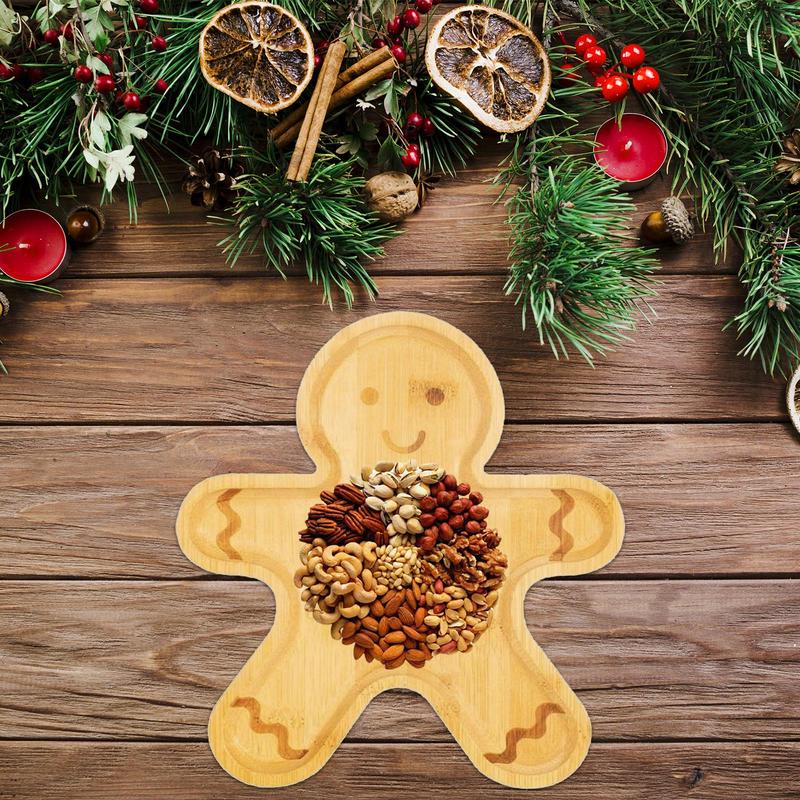 Wooden Christmas Tray Wood Serving Platters Wood Serving Platters Snack Fruit Meat Cheese Board Christmas Wooden Tray Serving