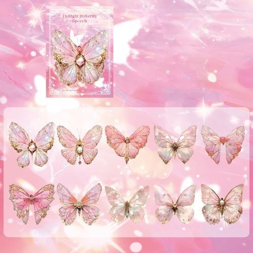 Early Mo Butterfly Bronzing Sticker Pack Dreamland Redemption Series High-value Butterfly Ins Hand Account Diy Decorative Stickers