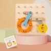 Wooden Children'S Creative Strip Building Music Nail Board Hands-On Brain Fun Puzzle Toy