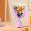 Crochet Flower Bouquet Handmade Knitted Positive Sunflower Artificial Yarn Flower Bouquet Gift for Mother's Day Valentine's Day Anniversary