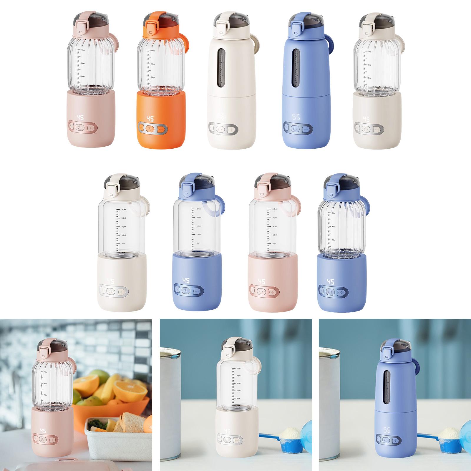 Portable Milk Warmer,Rechargeable Accurate Temperature Control,Bottle Warmer for Baby Formula,Baby Milk Warmer Car Camping orange 400ml