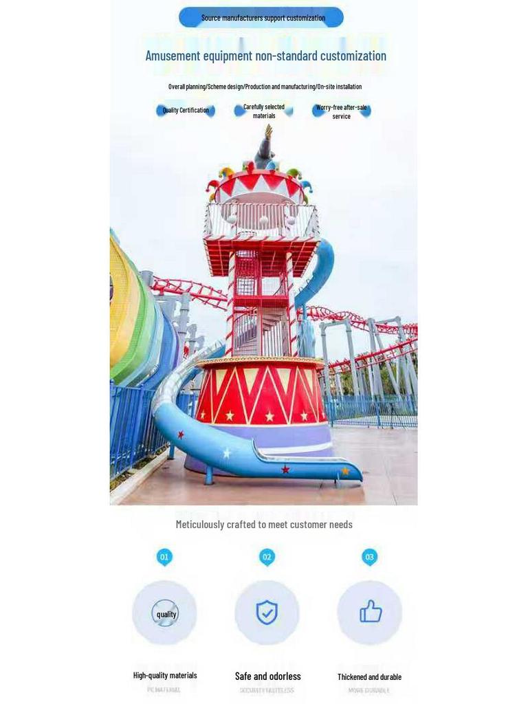 Große Edelstahl-Außenspielplatzrutsche für Kinder und Kindergärten