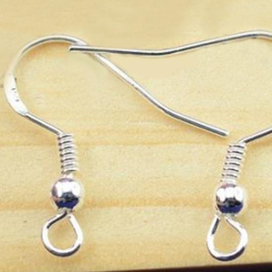 Fashion 100 Pcs Silver Tone Earrings Hooks DIY Earring Hook Jewelry Accessories