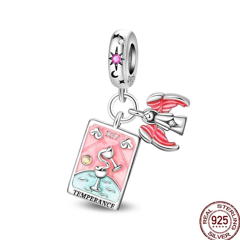 Charms Copper Tarot Card Devil Hermit Wheel Of Fortune Sun Star Pendant Fit Bracelets Necklace Diy Jewelry