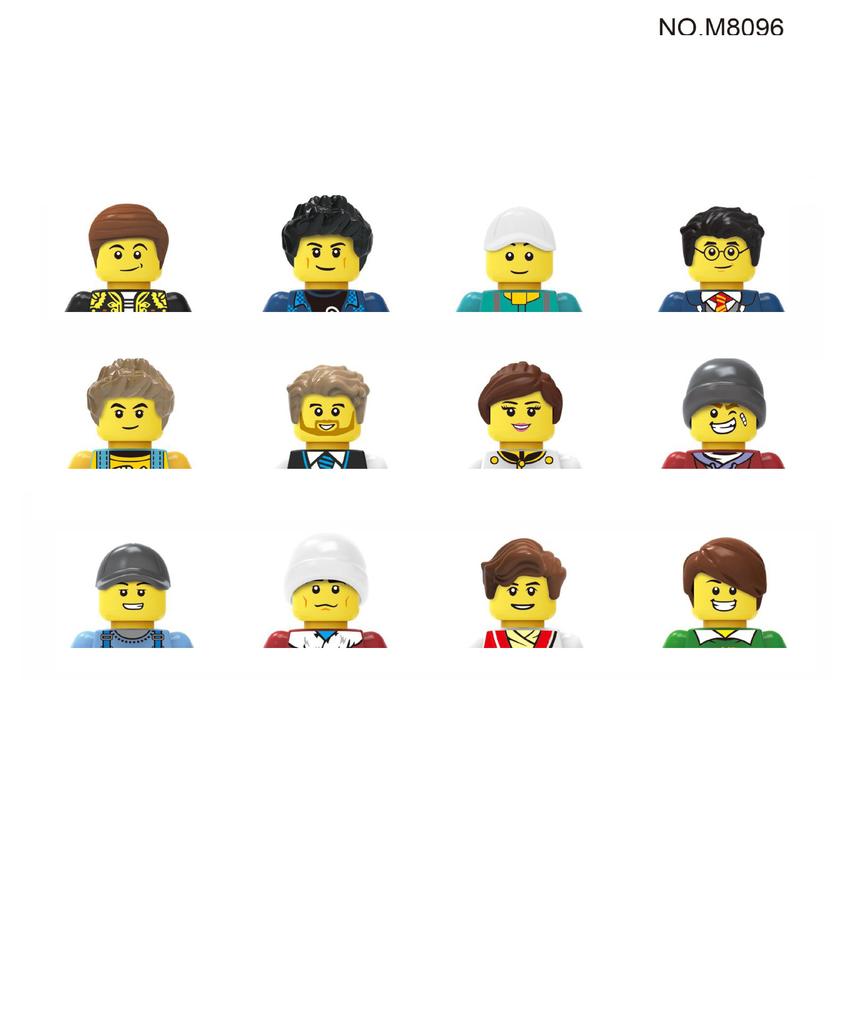 Non-Toxic City Characters Action Figures Building Blocks Policeman Teacher Fireman Occupation Mini Figurine Dolls Bricks Set Children Toys