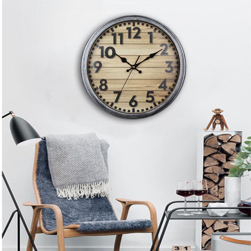 Retro Living Room Silent Wall Clock Antique Swing Nostalgic Clock Fashion Creative Wall Watch Quartz Clock