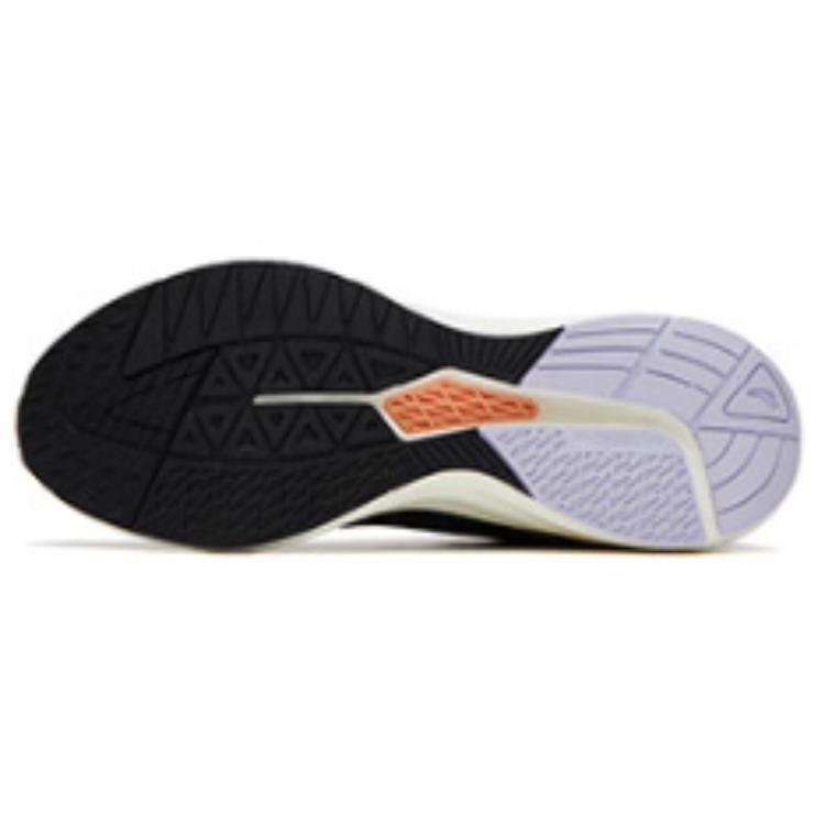 Anta Road Run Cushioning Slip Resistant Abrasion Resistant Low top Running Shoes Women's Black Purple 922315519-4