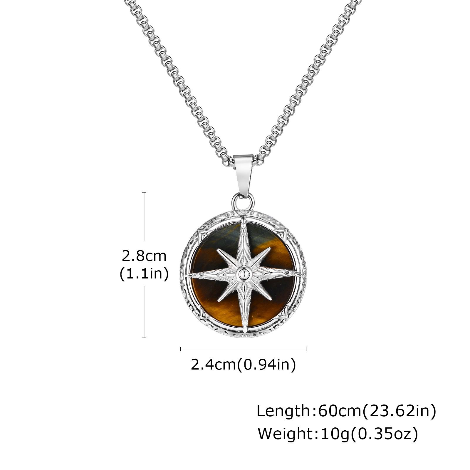 

Stainless Steel Jewelry Fashion Compass Charm Necklace For Men Chains Dad Boyfriend Birthday Valentine s Day Gift