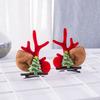 Christmas Antler Hairclip Cartoon Hair Accessory Cute Barrettes Santa Snowman Hairpin Party Decoration Christmas Gift
