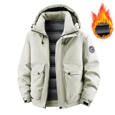 2025 Men's Fashion Hooded Casual Cotton Coat, Loose Fit, Multi-pocket, Plus Size 8XL Jacket