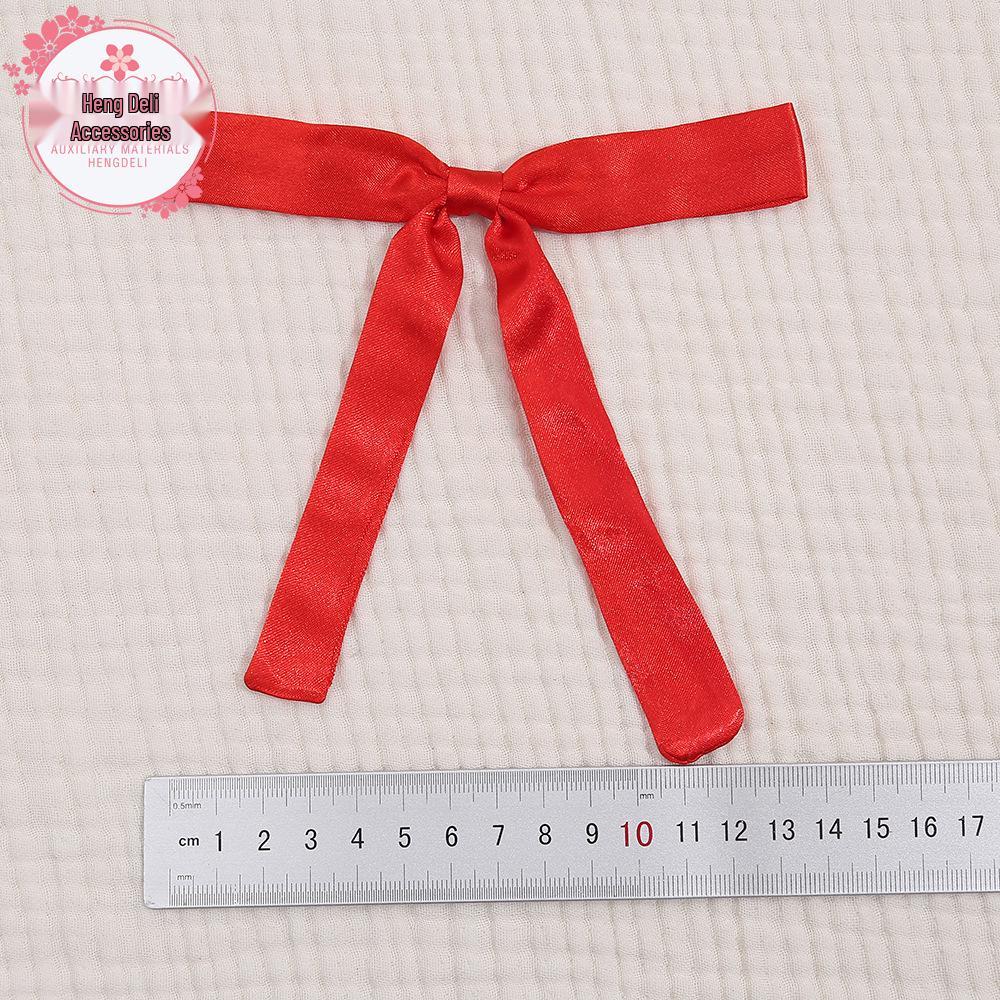 Red Ribbon Hair Tie Bow: Japanese Academy Style Hairpin Accessory Size: 13.5cm красный