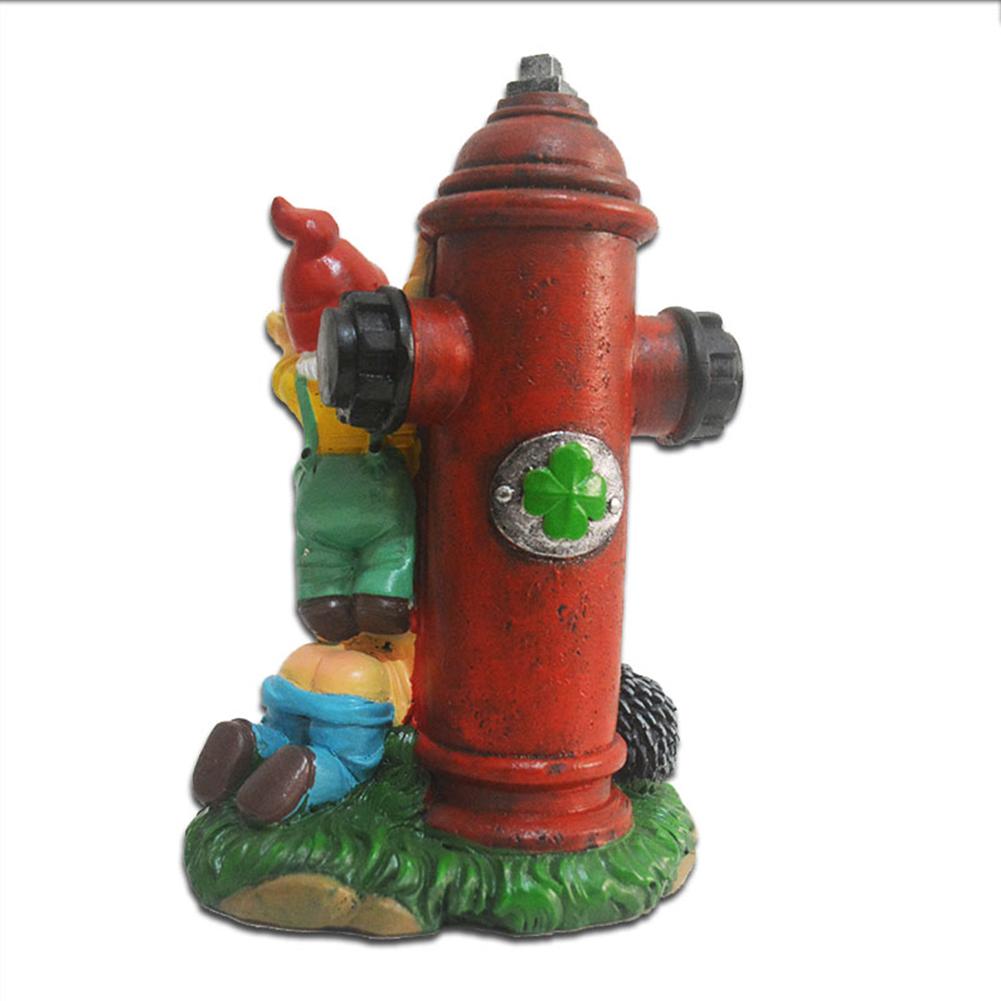Harz Zwerg Garten Dekoration Hydrant Wasserhahn Stil Skulptur Fee Winddicht Regendicht Langlebig Hellfarbige Ornamente
