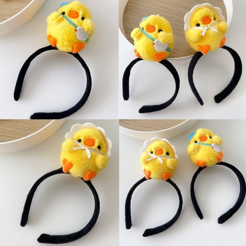 Girls Duck Headbands Funny Duckling Headwear Wide Hair Bands Accessories Cartoon Hair Bands Birthday Party