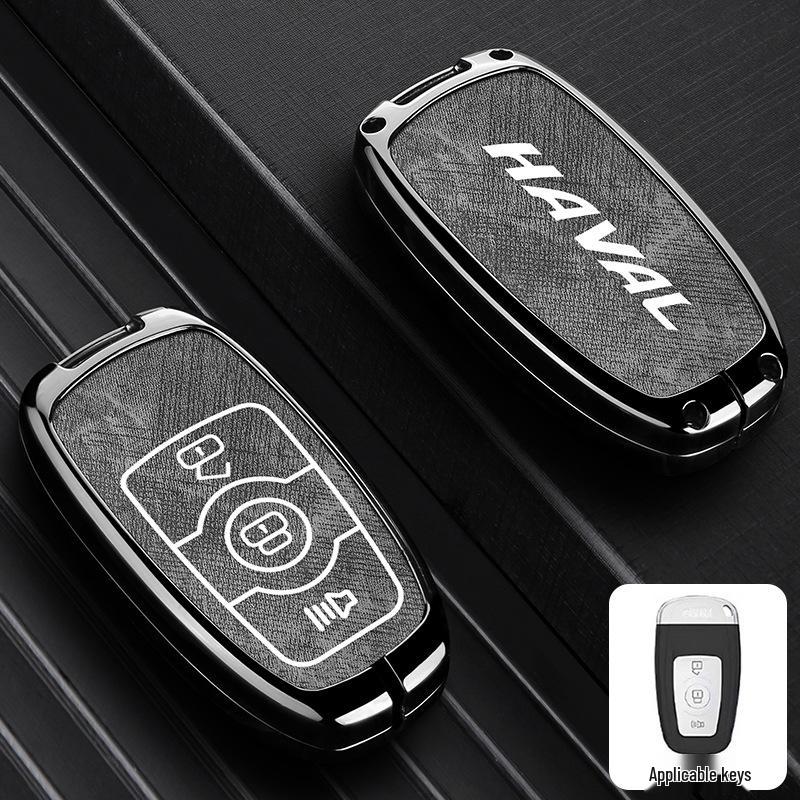 Haval Car Key Case: Great Wall H2S, H6, First Love, Big Dog, M6, H4, F7x, F5, H9 - Zinc Alloy Buckle and Shell.