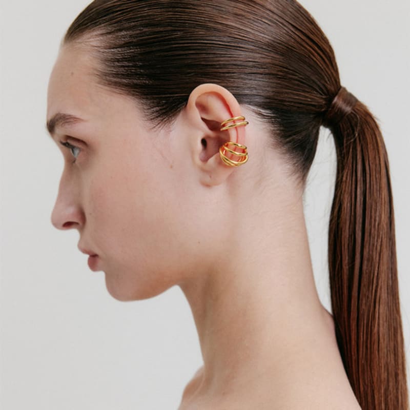 EENK Quintuple Ear Cuff - Silver