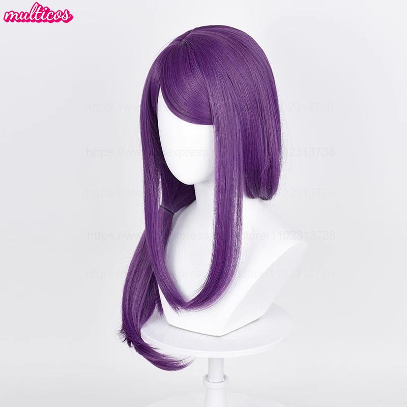 Vysoko kvalitná fialová cosplay parochňa Kamishiro Rize 70 cm, žiaruvzdorné syntetické vlasy, parochne Rize Kamishiro + sieťka na parochňu