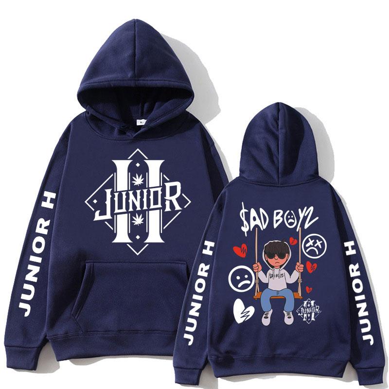 Junior H Sad Boys Harajuku Hoodie Hip Hop Men Women Pullover Fans Music Gift Casual Oversized Comfortable Fleece Sweatshirt Male