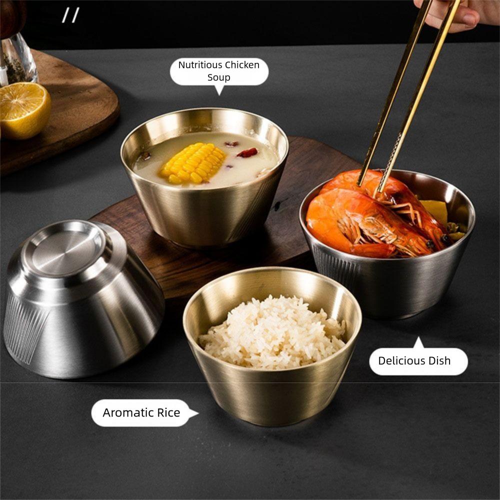 Anti Scald Double Layer Soup Bowl Heighten Bottom Ice Cream Containers Kitchen Supply