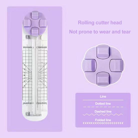 4-in-1 Portable Paper Cutters Manual Paper Trimmer Press-Type Cutting Machine Precision Paper Cutting Tools for Scrapbooking & DIY Project