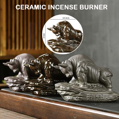 Ceramic Waterfall Backflow Smoke Handcraft Incense Burner Censer Holder Home Decor