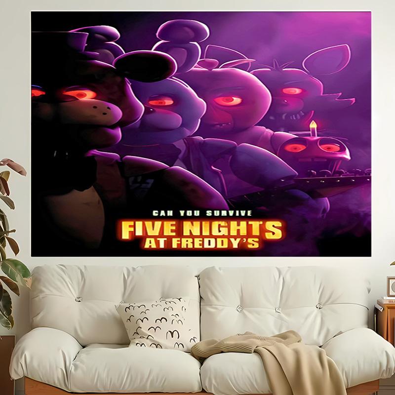 1pc Cartoon Five Nights at Freddys Tapestry, Living Room, Bedroom, Office, Party Decor, Ideal Festive Gift