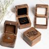 Personalized Wooden Wedding Ring Box Engraved Engagement Proposal Holder Bridal Future Mrs Gift Bachelorette Party Bridal Shower