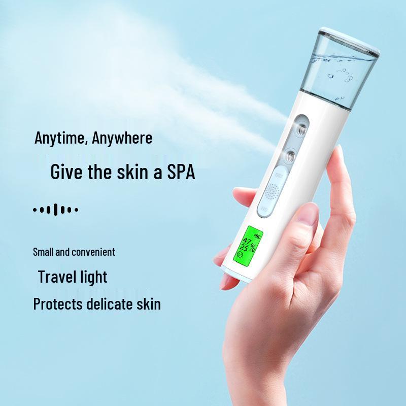 Nano Spray Rechargeable Facial Steamer & Humidifier - Double Spray Cold Mist Beauty Device