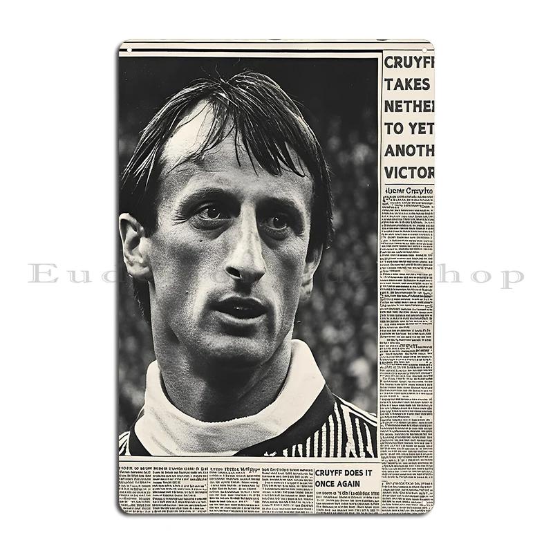 Johan cruyff Metallschild Partyplaketten personalisiert Bar Wanddeko Blechposter